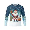 Мужская футболка с 3D-принтом Санта-Клауса, рождественские мужские футболки с длинным рукавом, повседневный пуловер, праздничная удобная мужская одежда