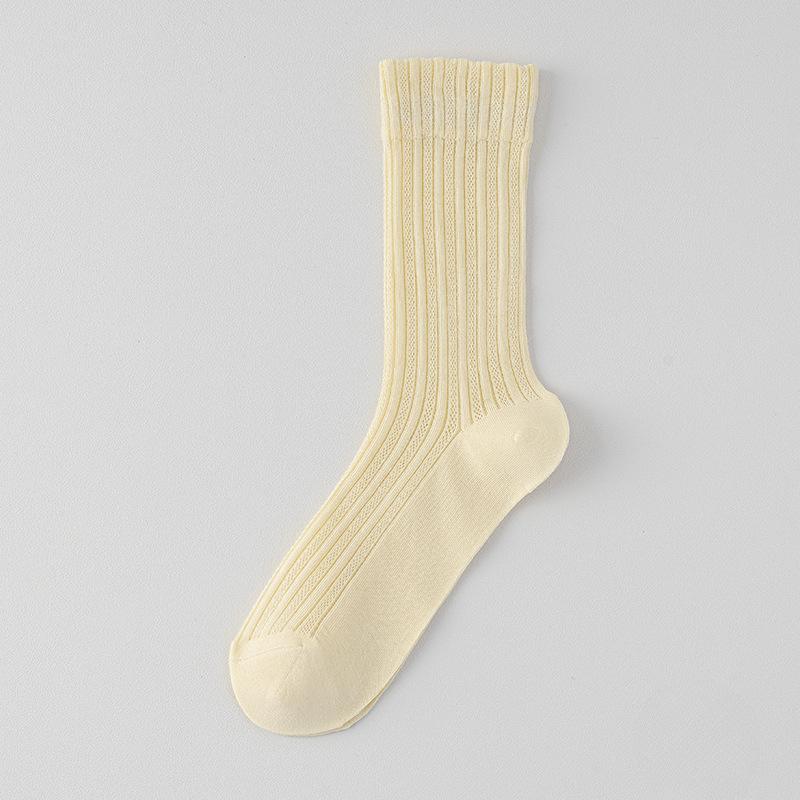 Женские тонкие хлопковые носки-сетка на весну и лето, носки-гольфы, прочные носки до середины икры, бесшовные длинные носки, модные носки