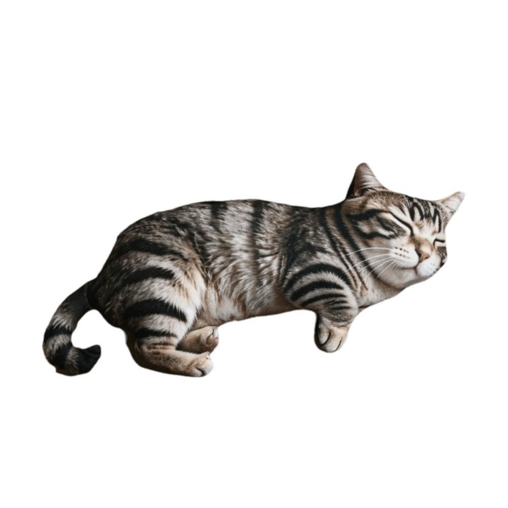 Lifelike Plush Cat Pillow Cartoon Stuffed Animal Doll Cute Simulated Cat Cushion Home Decor