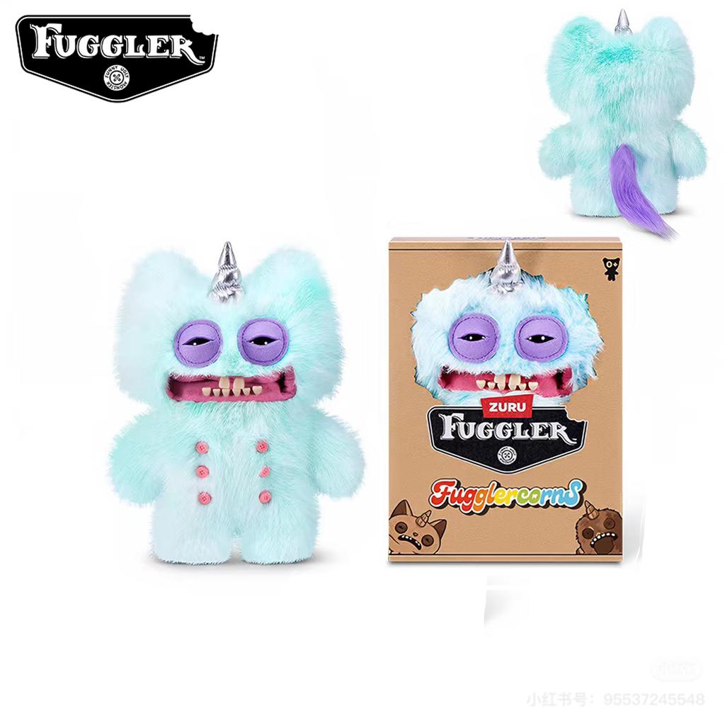 Оригинальные Плюшевые Игрушки Fuggler Fugglercorns Милый БЕШЕНЫЙ КРОЛИК Монстр с Радужным Рогом Мягкая Кукла СТОЙКФЕЙС Подарок Декор Комнаты 23см