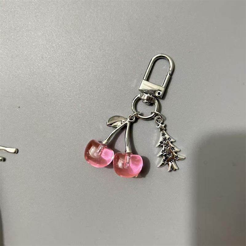 1/2 шт. Милые подвески-брелоки в виде вишни, Девочка, Сердце, Сумка, Рюкзак, Подвеска на рождественскую елку с бантом, Шарм, Цепочка для телефона, Брелок для ключей, Подарок на день рождения
