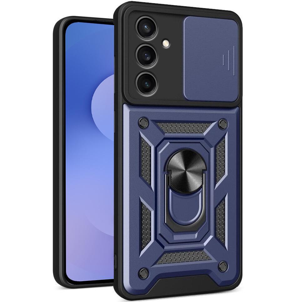 Armored case for Samsung Galaxy S25 FE, CamShield Slide, blue