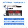 CME WIDI Master Bluetooth MIDI Adapter Blue 5-Pin DIN Compatible Ultra-Low Latency 3ms