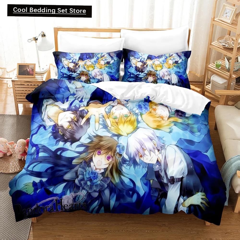 3D Print Anime Pandora Hearts Bedding Set,Duvet Cover Bed Set Quilt Cover Pillowcase,King Queen Twin Size Boys Girls Adults