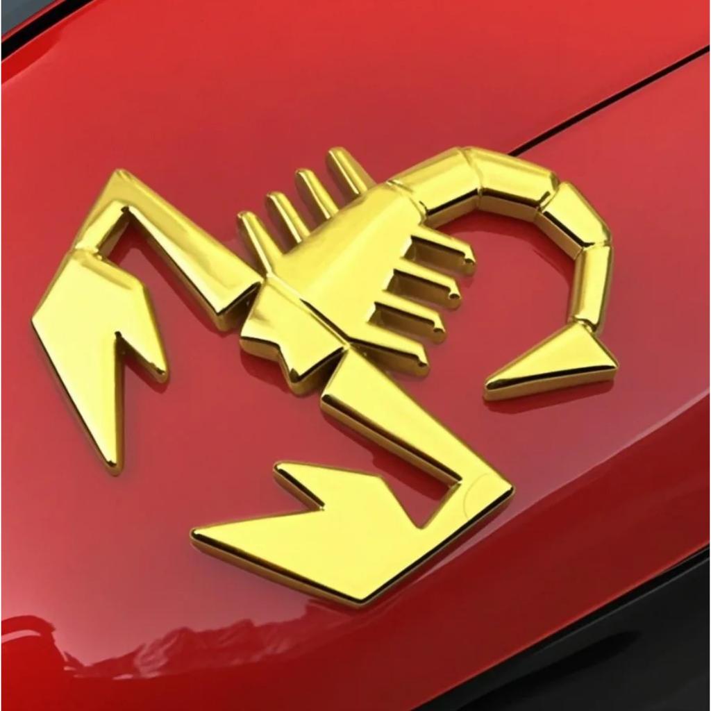 1Pcs 3D Metal Car Fender Side Logo Rear Trunk Emblem Badge Sticker for Abarth 500 600 124 125 595 Egea