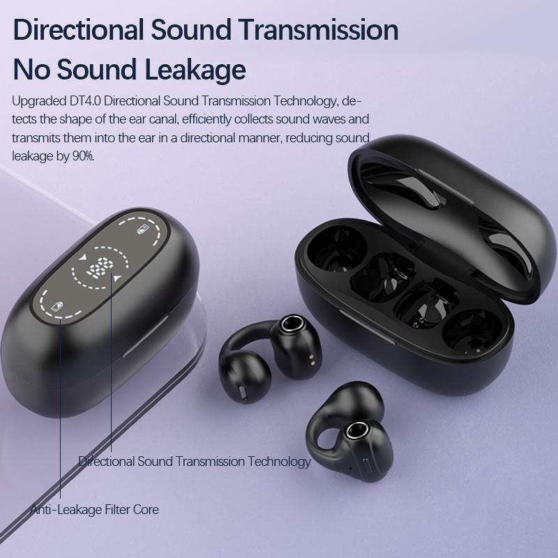 Bluetooth 5,3, беспроводные наушники-вкладыши с открытым ухом, наушники-крючки с микрофоном для спорта, бега, вождения, гарнитура