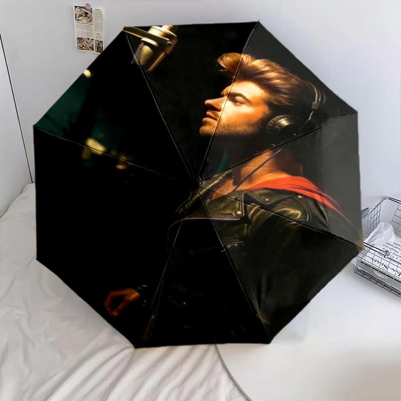 Автоматический зонт George Michael - Подходит для путешествий, улицы, портативный зонт, подарок на день рождения, повседневные принадлежности