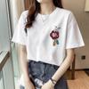 Cotton Summer Short-Sleeved Printed T-shirt Student Loose Half-Sleeve Base Cute Top