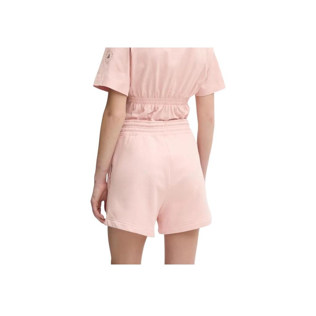 Adidas Stella McCartney Logo High-Waisted Tied Three-Quarter Casual Shorts Women Shorts Pink JI5060