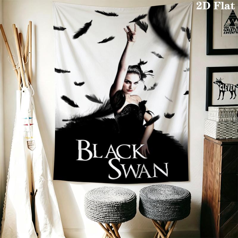 Black swan Wall Tapestry Aesthetic Wall Hanging Printed Fabric Blanket Decorative Tapestries for Bedroom Living Room Home Decor