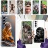Чехол для телефона Samsung Galaxy S26 S25 S24 S23 S22 Ultra S20 S21 FE 5G Plus Мягкий Прозрачный Чехол Милая Забавная Обезьяна