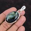 Подвеска из лабрадорита, подвеска из натурального драгоценного камня ручной работы, подвеска из стерлингового серебра 925 пробы, натуральный лабрадорит, ювелирное изделие, подарок для ее дизайнерской подвески