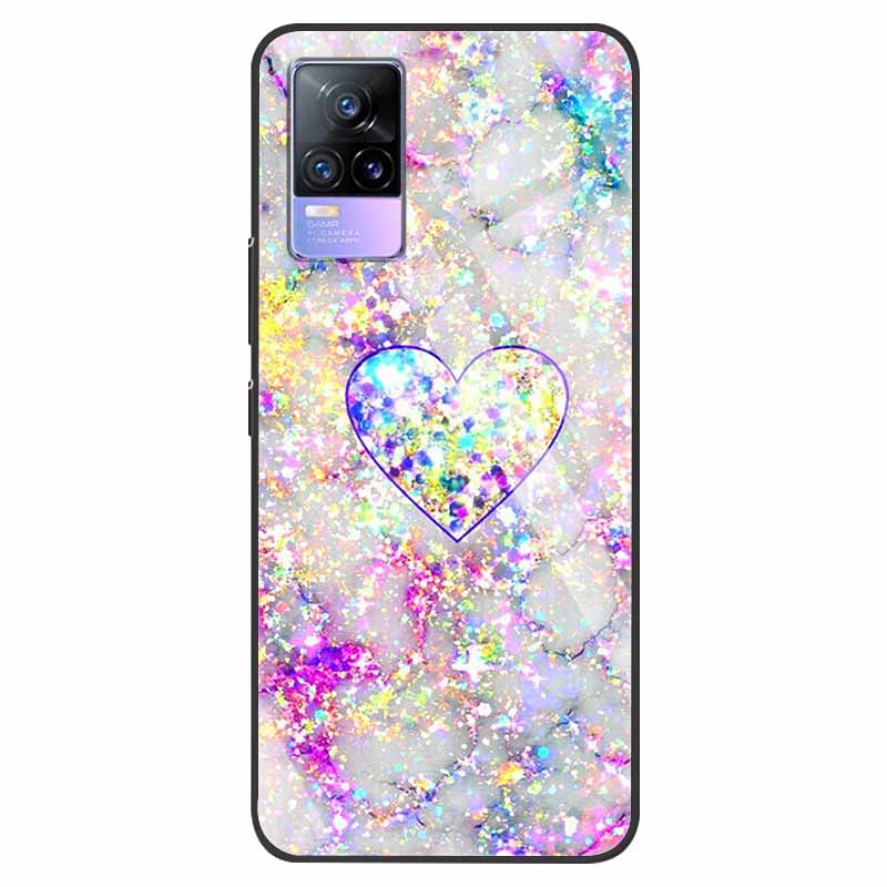Для VivoV21 5G Чехол из закаленного стекла для Vivo V21 5G Мягкий бампер Жесткая funda Для Vivo X60 Pro Глобальный чехол для телефона X60 5G 2021 Обложка