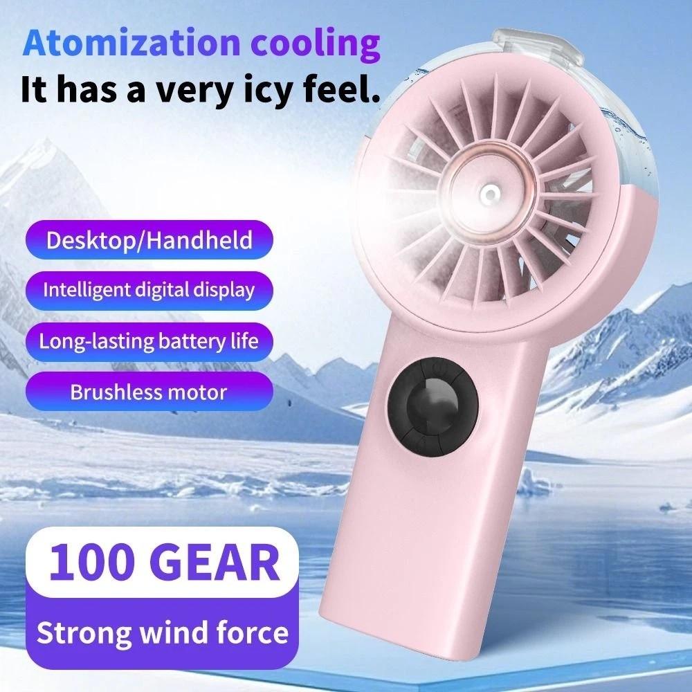 Portable Cooling Spray Fan Water Cooling Mini Cooling Fans Handheld Misting Fan Outdoor