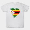T Shirt Women Grungy I Love Zimbabwe Heart Flag Harajuku Print Kawaii Tshirt Summer Short Sleeve Female T-Shirt Top Tee