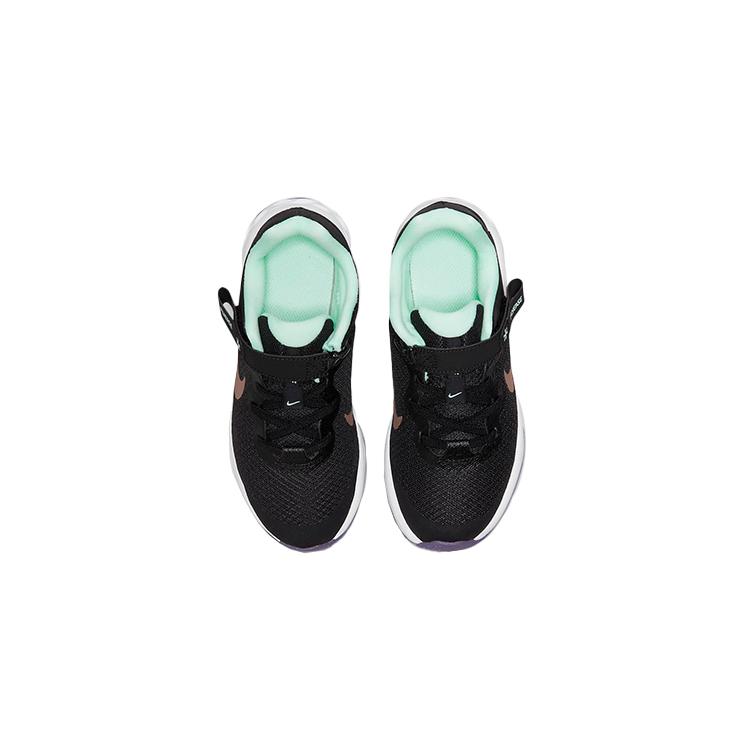 Nike REVOLUTION 6 FlyEase Перерабатываемый материал Низкие детские кроссовки для бега Черный Зеленый Коричневый Дети возрастом 3-7 лет DD1114-005
