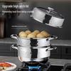 Macaiiroos 3-Layer 304 Stainless Steel Steamer Pot