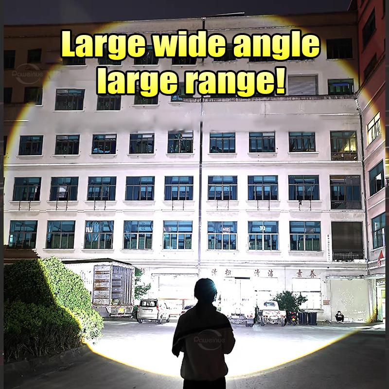 Светодиодные фонари высокой мощности 10000 мАч, перезаряжаемый светодиодный фонарик Type-C, сверхмощный уличный фонарь 5000 м