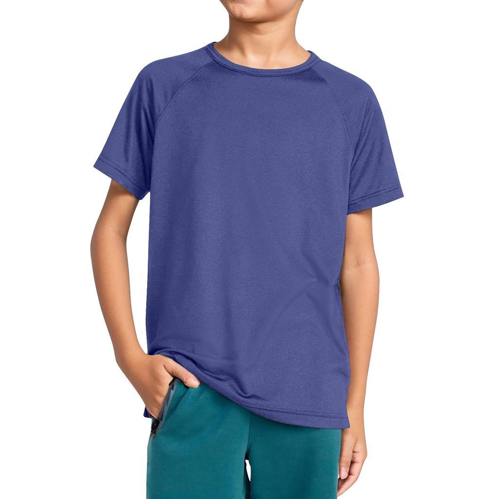 Футболка для мальчиков с круглым вырезом и рукавами-плунжерами