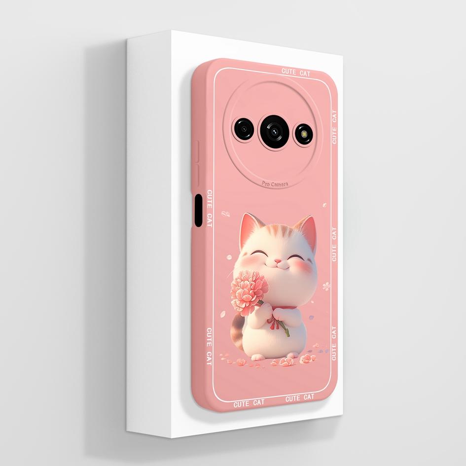 Милый клубничный и медвежий противоударный чехол из жидкого силикона для Redmi A1-A4