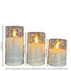 3P LED Flameless Electronic Candle Lights Remote Timing Gold Foil Acrylic Christmas Decor Candle Lamps Set