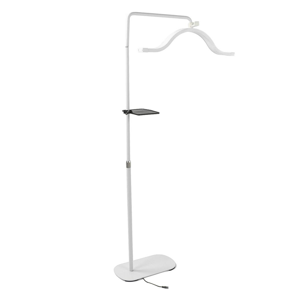 45W Beauty Lamp with Phone Clip 3200K‑5600K 350 degrees Rotation Half Moon Eyelash LED Floor Light for Skincare