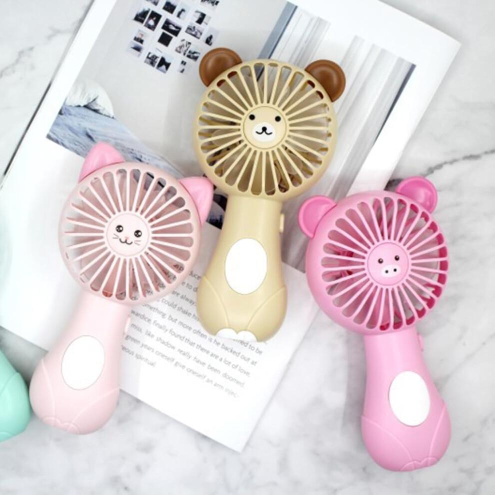 Portable Handheld Fan with Powerful Airflow, Cute Penguin Mini Battery Powered for Travel and Home