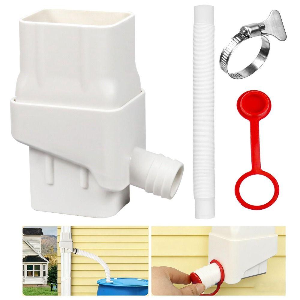 Adjustable Filtration Valve Rain Barrel Diverter Kit Rainwater Collection