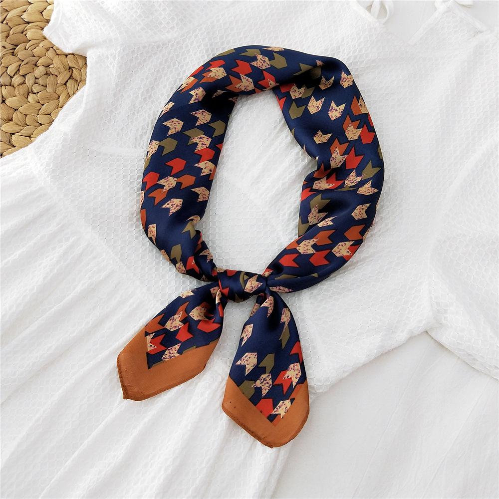 Fashion Decoration Scarf Hairband Tie Hair 70 Small Square Scarf Silk Scarf Women'S Spring And Autumn Versatile Small Scarf Professional Scarf