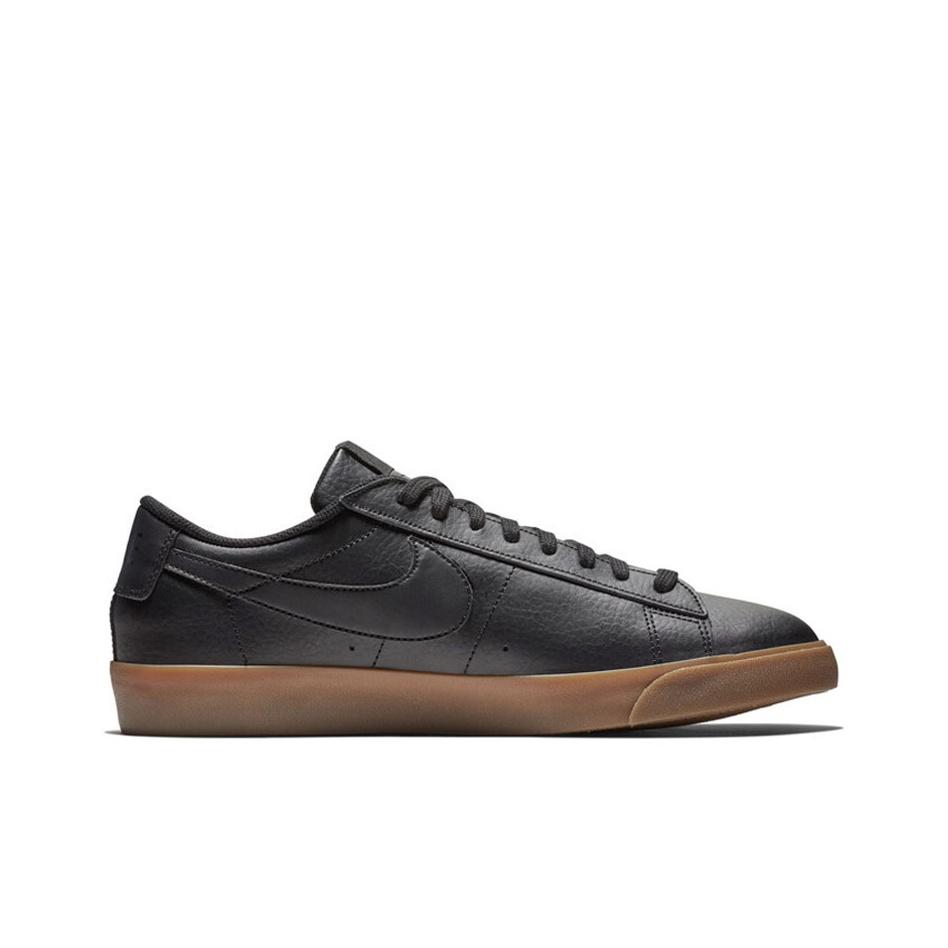 Nike Blazer Low Синтетическая кожа Нескользящие Кеды для скейтбординга Мужские Кроссовки Черный Каучук AQ3597-002