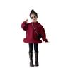 Children's Korean-Style Mesh Lace Velvet Sweatshirt Dress for Fall/Winter 2024