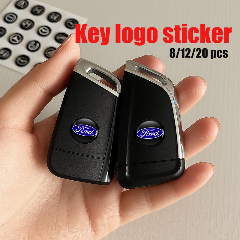 14mm Car Key Stickers Remote Control Keyfob Case Emblem Decorat Accessory For Ford mk2 mk3 Ranger Mondeo mk4 S-MAX Kuga Mustang cd37