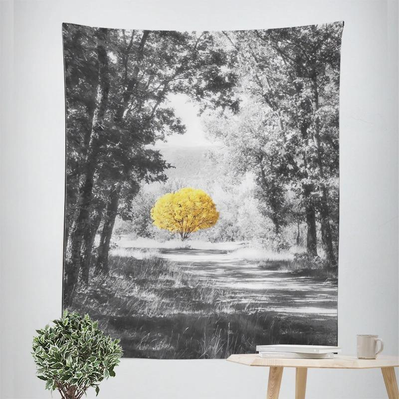 Креативный декоративный гобелен в серо-белых тонах для украшения стен дома, офиса, гостиной, гобелен