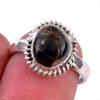 Кольцо из стерлингового серебра 925 пробы с натуральным черным медным бирюзовым камнем S.6 T6W98