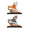 Deer Sculpture Home Decor Decorative New Year Ornament Crafts Reindeer Statue for Entrance Living Room Bookshelf Bedroom Desk