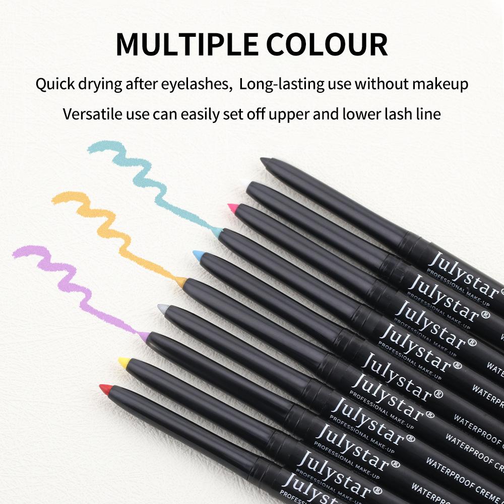 Julystar Color Eyeliner Gel Pen Ultra-fine Eyeliner Waterproof, Oil-proof, Non-smudge-proof, Long-lasting Eyeliner