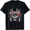 Tops Tees Guns N' Roses Official Top Hat Skull T-Shirt