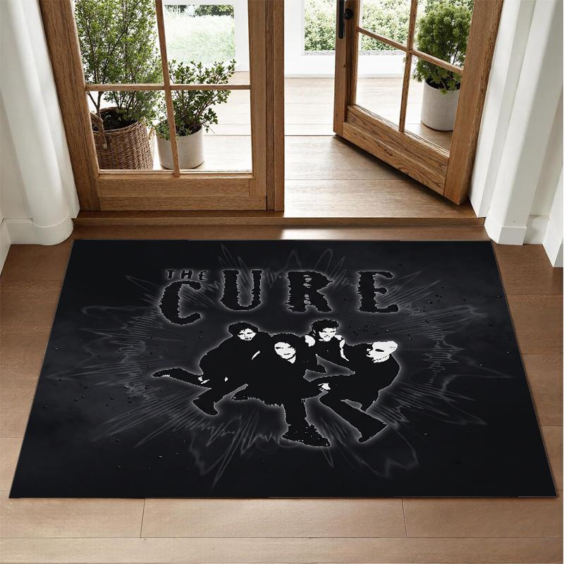 The Cure Design Crystal Velvet Rug Soft Decorative Mat for Bedroom Entrance
