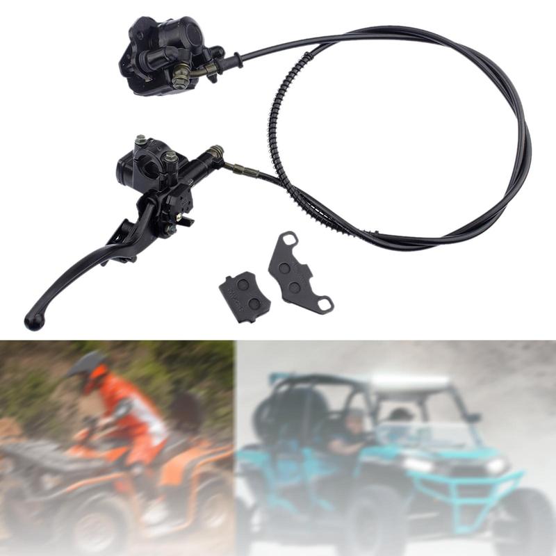 Rear Hand Hydraulic Disc Brake Professional Sturdy Easily Install Master Cylinder Caliper for 50cc-125cc ATV Dirt Bike