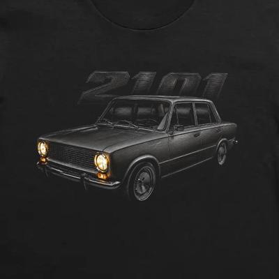 1970 Классический Автомобиль СССР 2101 Седан Советской Эпохи Футболка Ретро Автомобильное Искусство