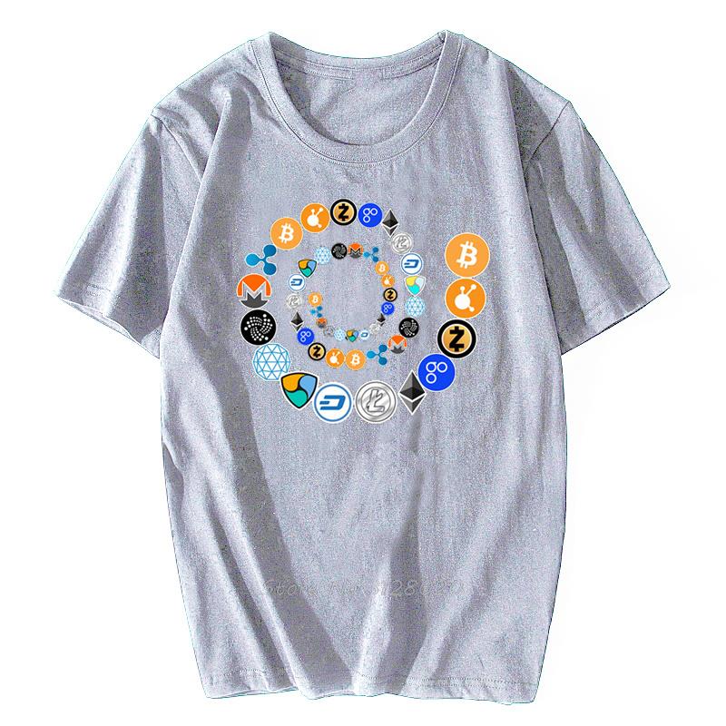 Футболка Bitcoin Криптовалюта Крипто Майнер Bitcoin BTC Крипто Дизайн Футболка Мужская Bitcoin Монета Футболка Хлопковые Футболки Streetwear