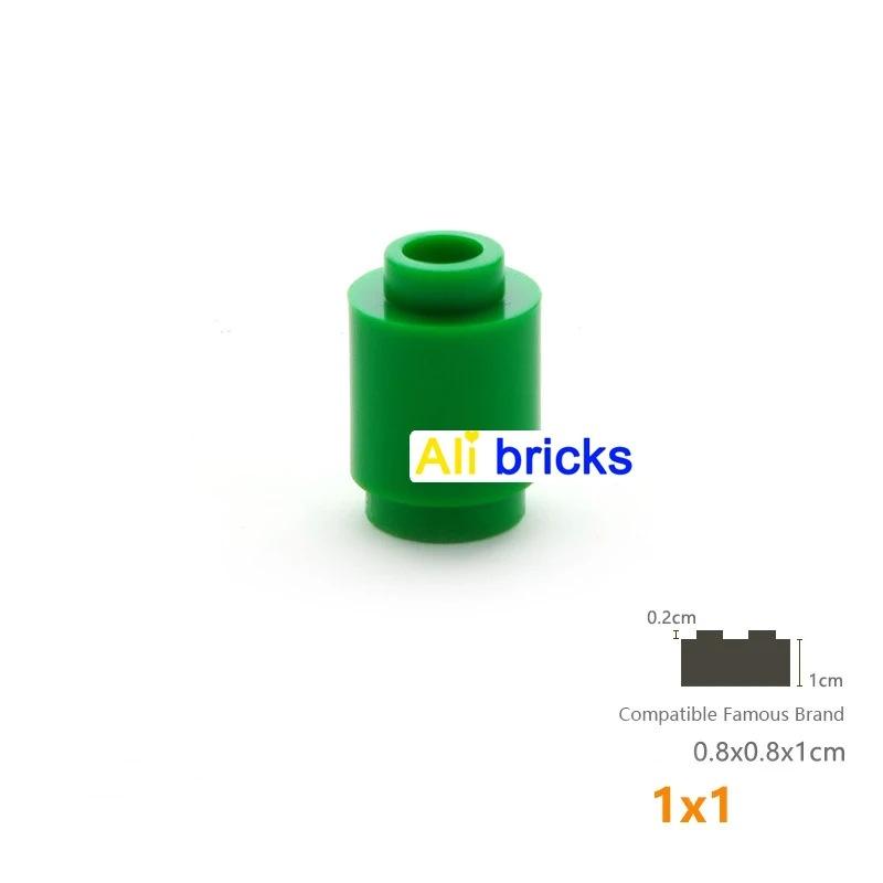 50g/178PCS 3062 1x1 Cylindrical Block Moc Color Loose Parts Compatible with Brick DIY Children's Toy Assembly Storage