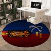 1PC round rug Spain FC Crest Printed Round Area Rug ,Rug For Home Office, Round Chair Rug, Decorative Carpet Fan gifts Christmas gift