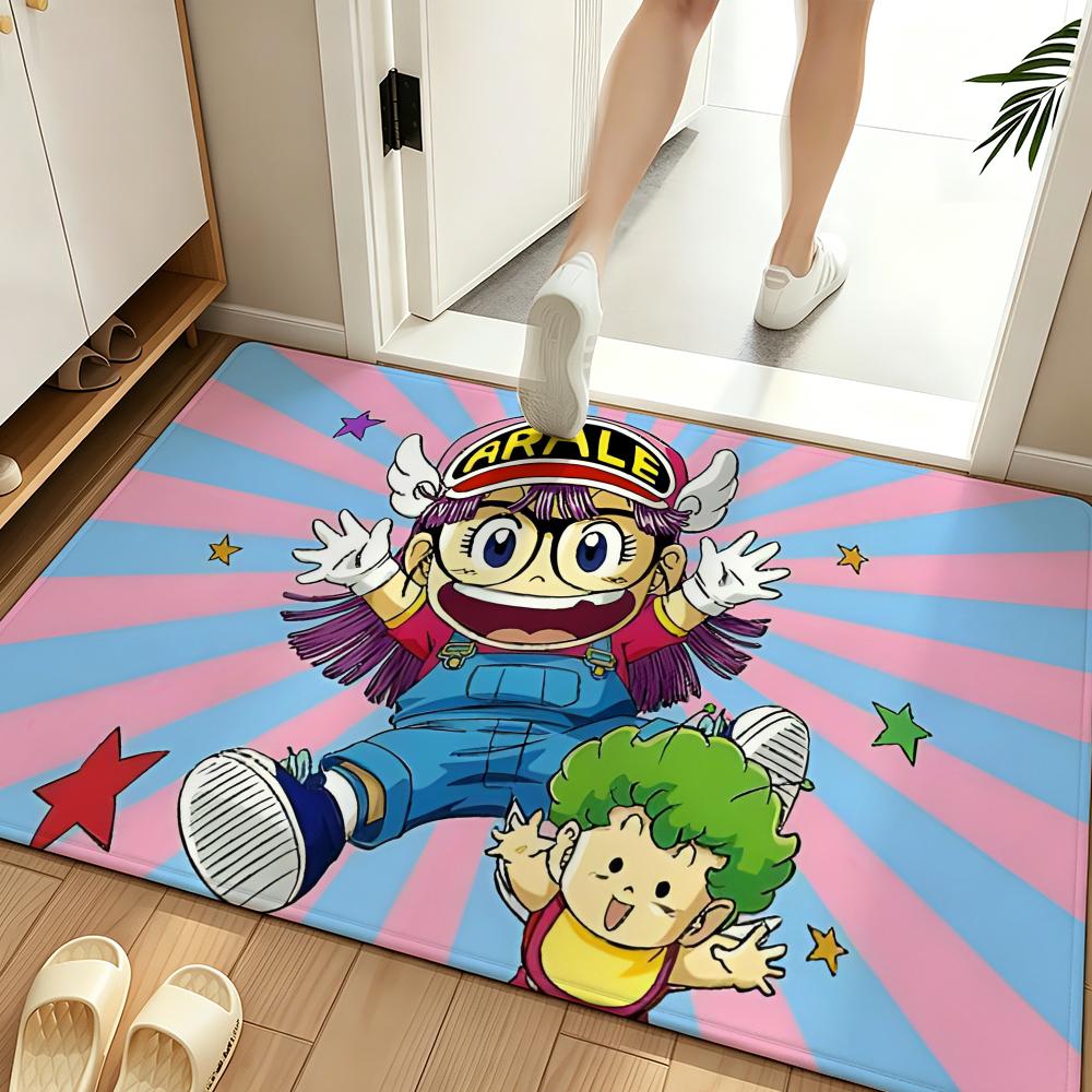 Anime D-Dr. S-Slump Floor Mat Soft Flannel Floor Mat Suitable for Entryways, Living Rooms, Bedrooms, and Bathrooms