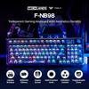 MechLands Aula Crystal Прозрачная клавиатура с подсветкой RGB большой емкости F-NB98, Беспроводная, 3-режимное подключение, Дисплей, 8000 мАч, (черный)