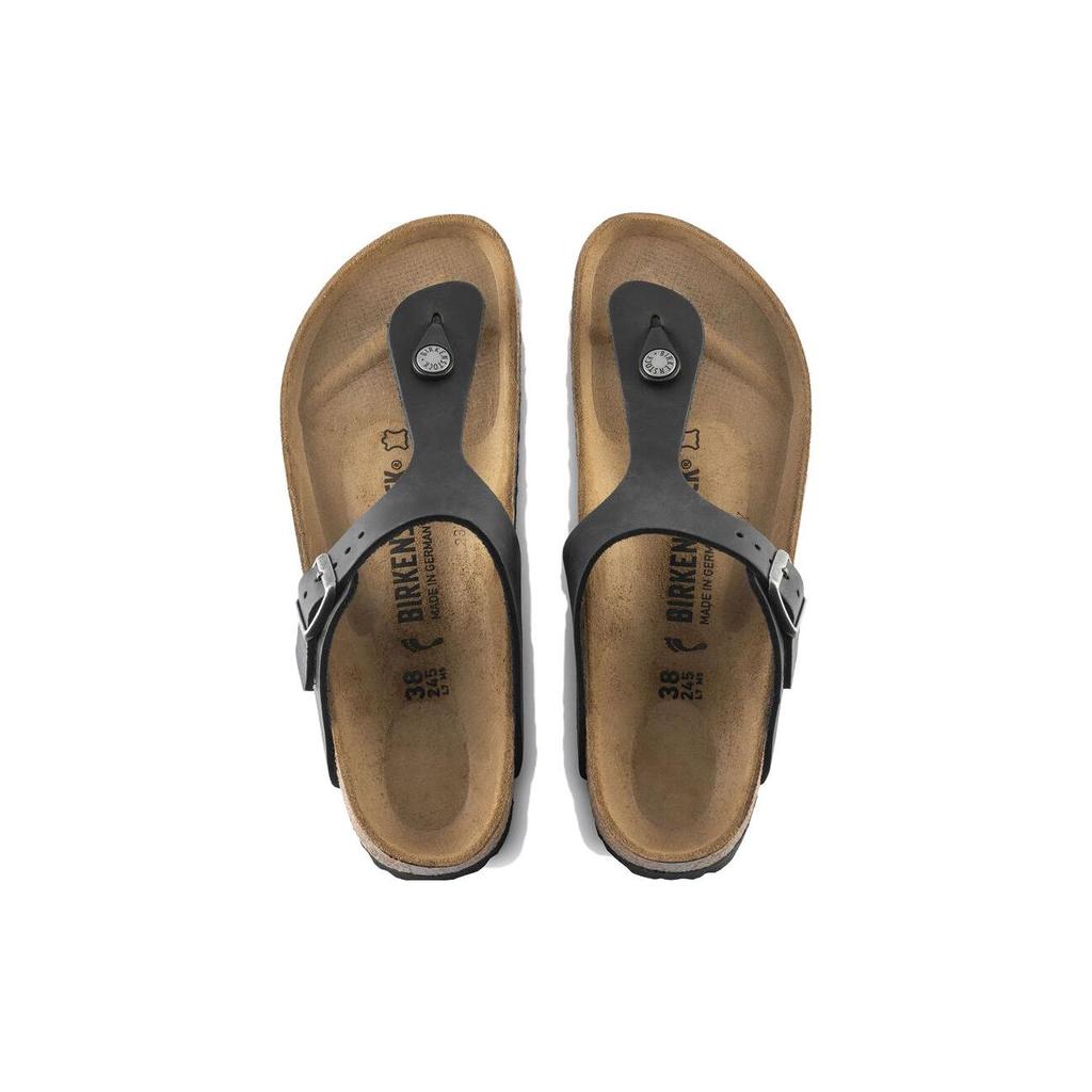 Birkenstock Мягкие Удобные Прочные Универсальные Толстая Подошва Дышащие Шлепанцы Унисекс Обувь Черный 0845251