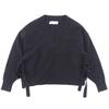 LE CIEL BLEU In Good Condition Wool X Cashmere Side Slit V-neck Knit Pullover Top for Women, Black, Size 36, 24A61415 Tops 36 blackUsed