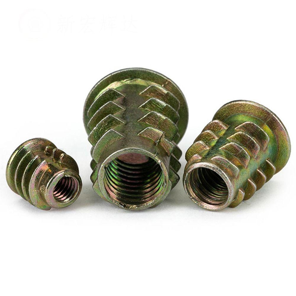 10pcs/lot Zinc Alloy Hexagonal Trapezoid Nuts M4 M5 M6 M8 M10 Wood Insert Inner Thread  Durable