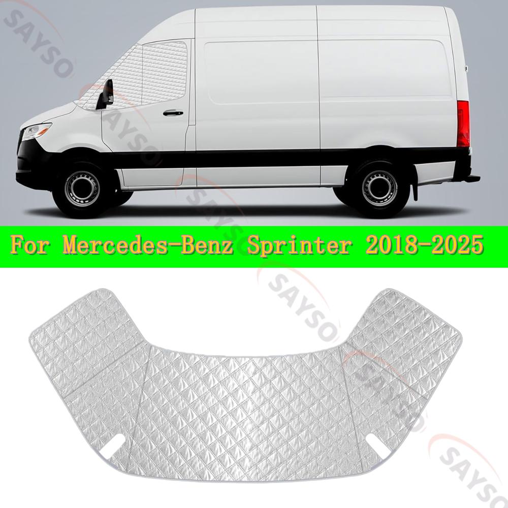 Чехол на лобовое стекло для Mercedes-Benz Sprinter 2006-2018 / 2018-2025 VW Crafter, 600D Оксфорд, всепогодный, противоугонный, снегозащитный