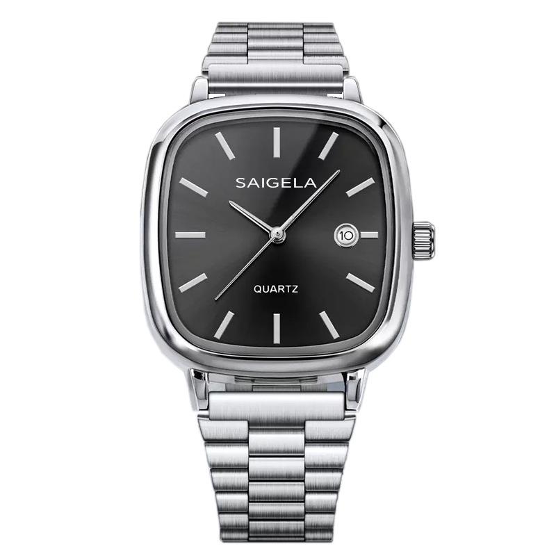 Унисекс Серебряные Ретро Кварцевые Часы - Маленькие Квадратные Стальной Браслет, Хит Продаж